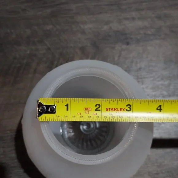 Lamp Shade Frosted Glass Ceiling Light Fixture Globe Stem Berries 3.25" Fit. - Picture 5 of 11